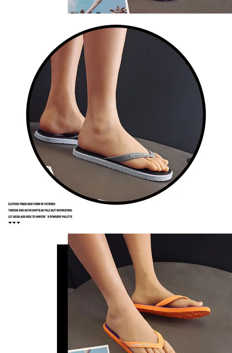 Summer Flip Flops Men Yellow Red Soft Sole 2021 — feature 14