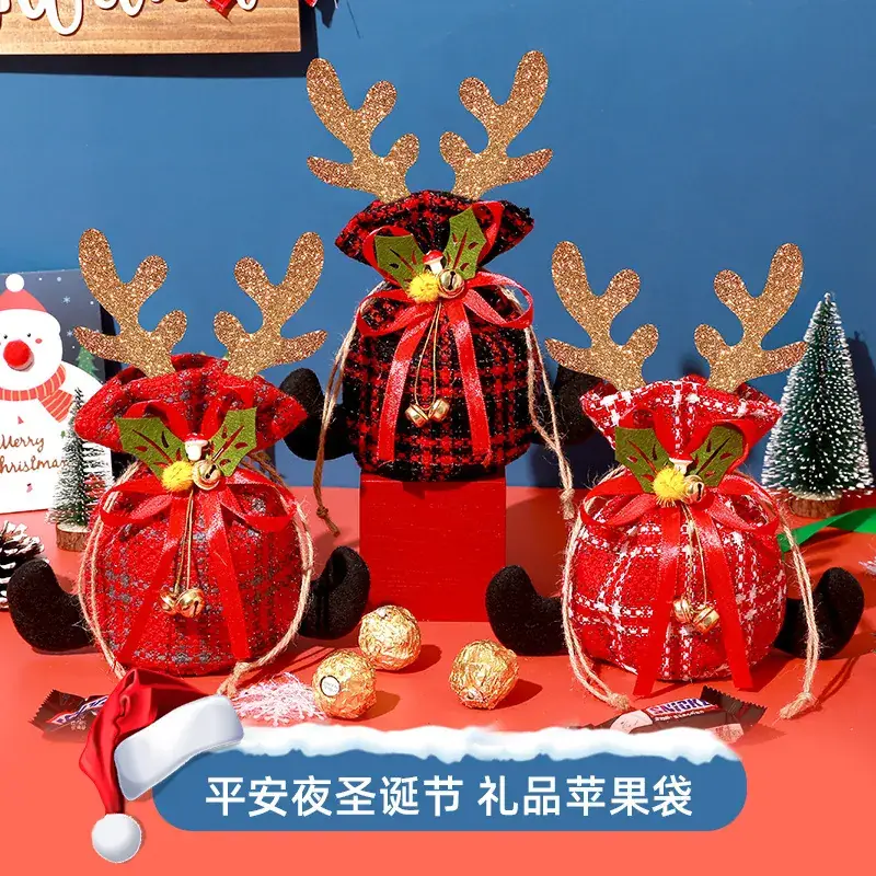 Christmas Snowman Candy Bag 14cm Red Bow - Image 27