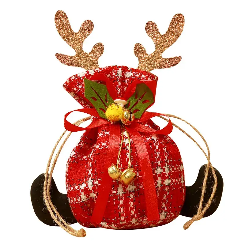Christmas Snowman Candy Bag 14cm Red Bow - Image 28