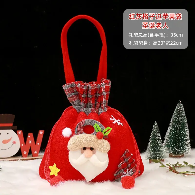 Christmas Snowman Candy Bag 14cm Red Bow - Image 11