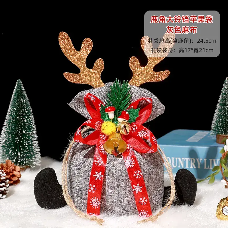 Christmas Snowman Candy Bag 14cm Red Bow - Image 14