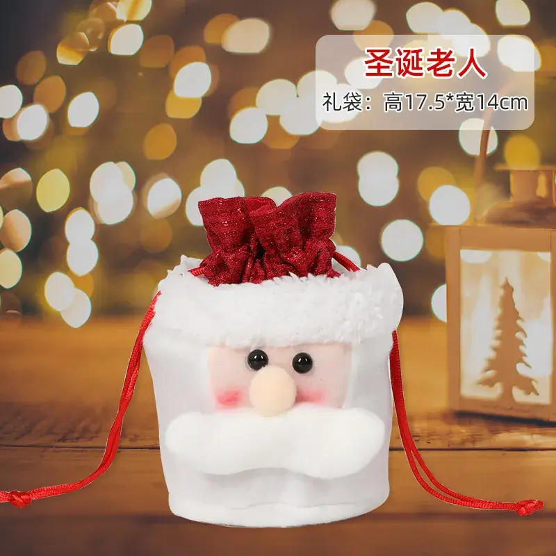 Christmas Snowman Candy Bag 14cm Red Bow - Image 16