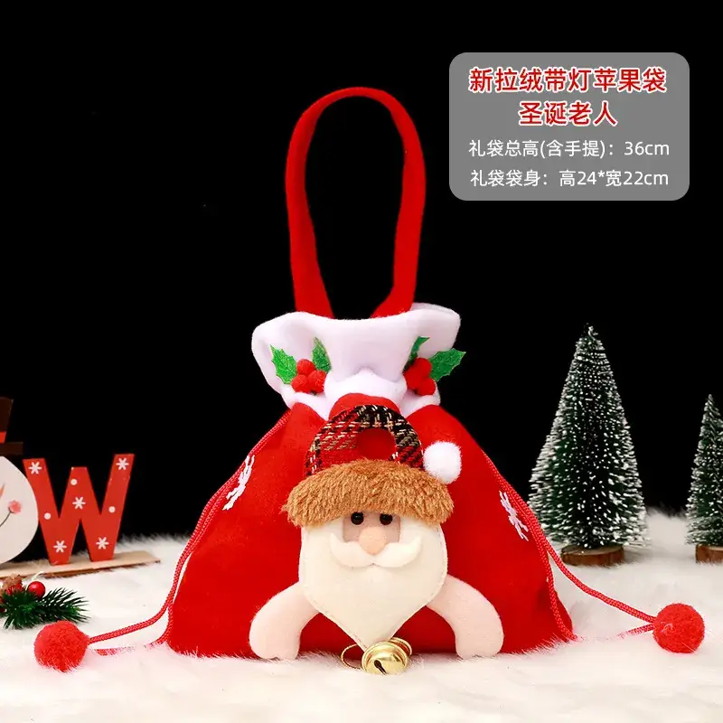 Christmas Snowman Candy Bag 14cm Red Bow - Image 19