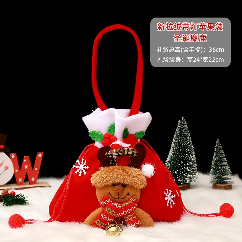Christmas Snowman Candy Bag 14cm Red Bow - Image 20