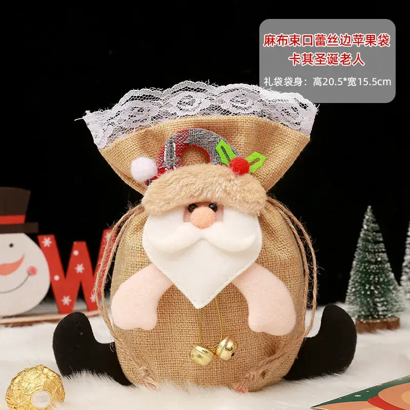 Christmas Snowman Candy Bag 14cm Red Bow - Image 21