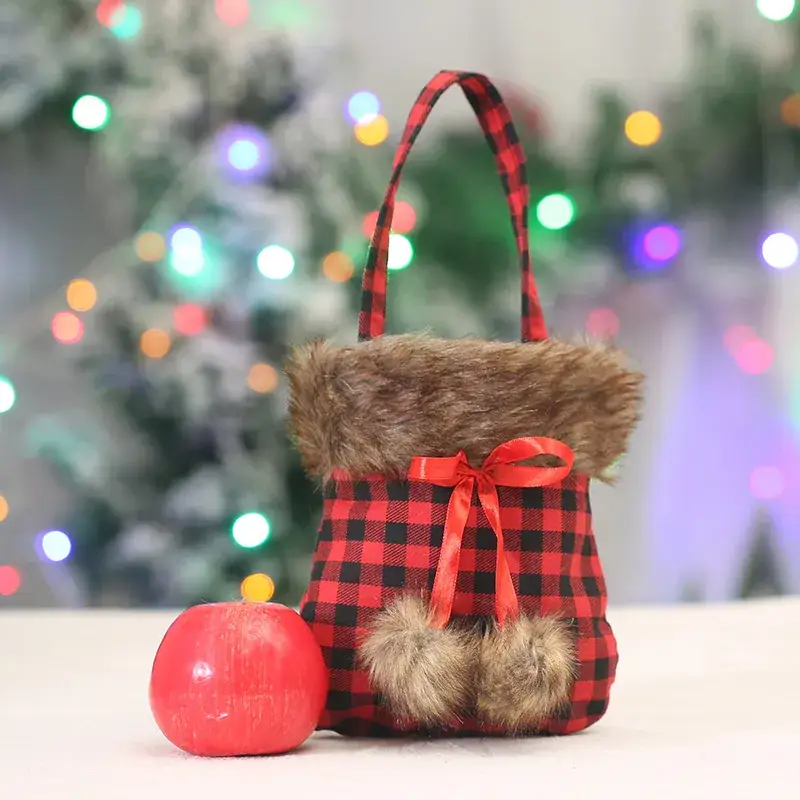 Christmas Snowman Candy Bag 14cm Red Bow - Image 23