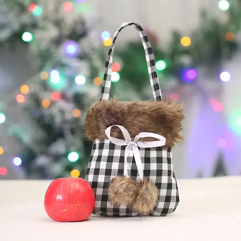 Christmas Snowman Candy Bag 14cm Red Bow - Image 24