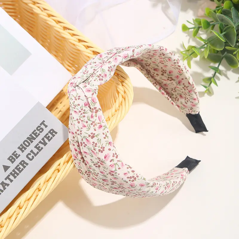 Retro French Wide Brim Hair Bands Pressed Women Summer 2024 - Image 2
