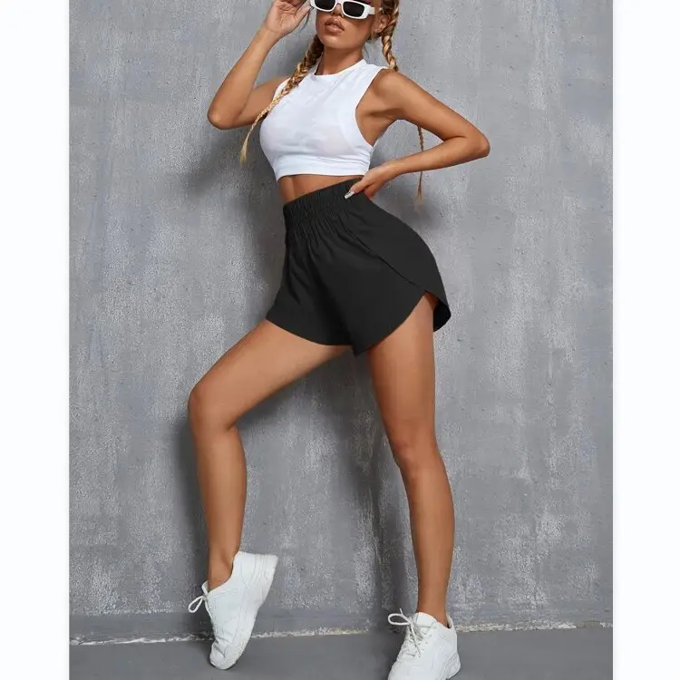 2022 Women's High Waist Elastic Shorts Mint Green - Image 10