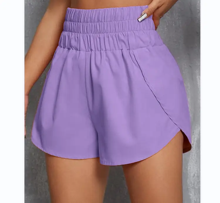 2022 Women's High Waist Elastic Shorts Mint Green - Image 4