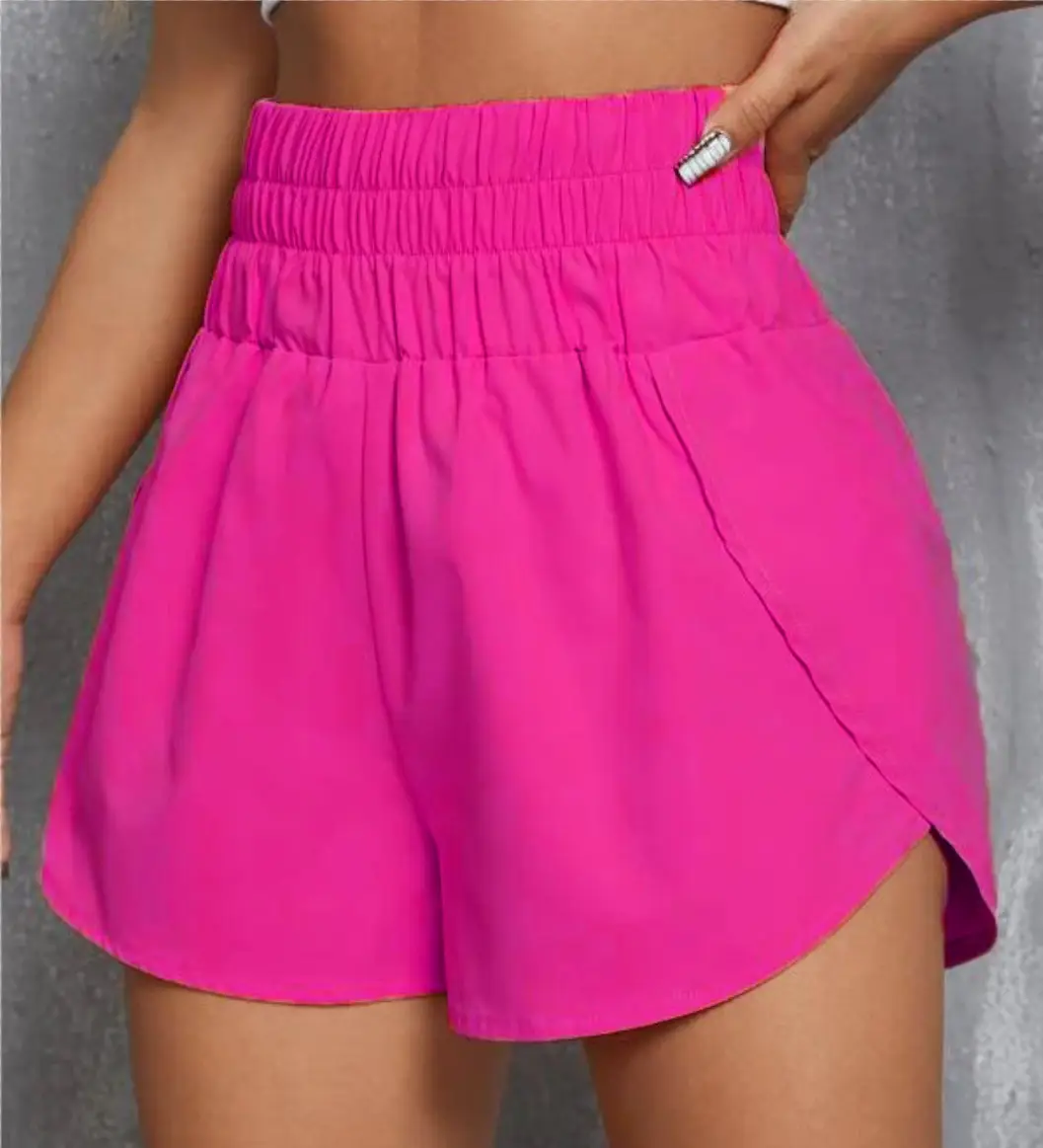 2022 Women's High Waist Elastic Shorts Mint Green - Image 8