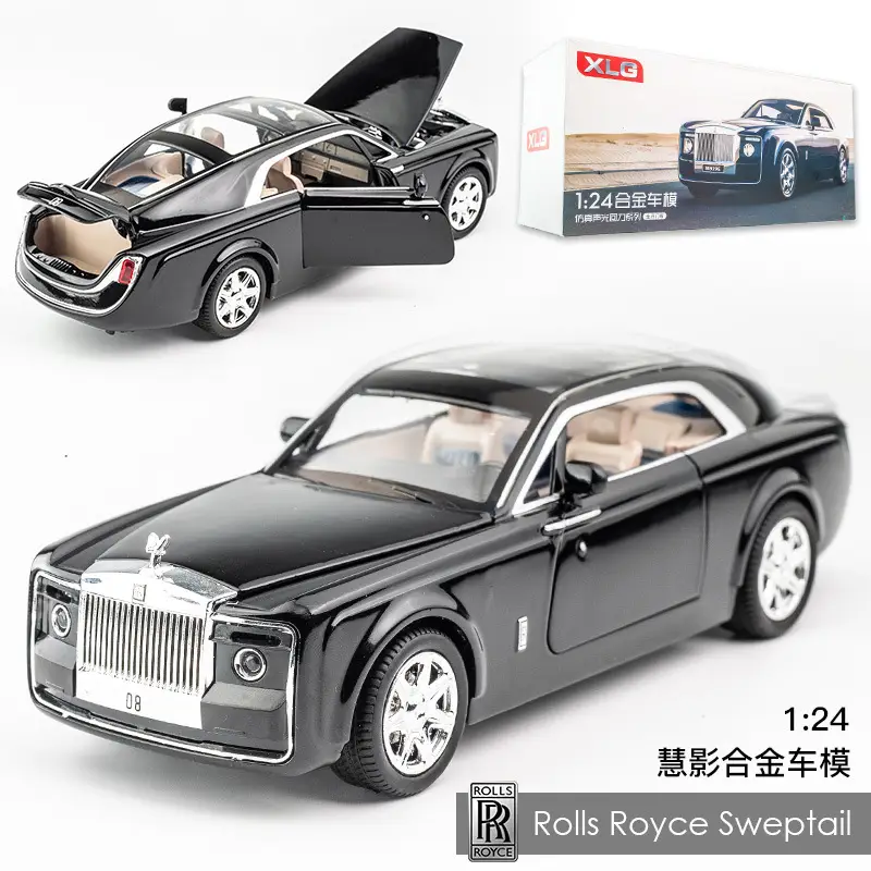 Phantom 1:24 Simulated Metal Car Model Ornaments Luxury Car Sedan Kidsren's Toy Car