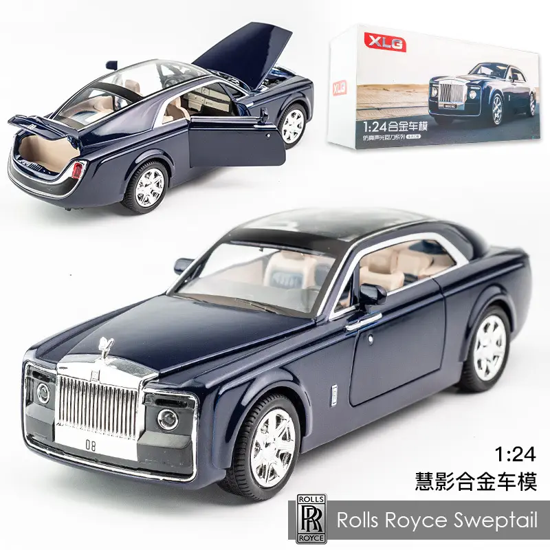 Phantom 1:24 Simulated Metal Car Model Ornaments Luxury Car Sedan Kidsren's Toy Car