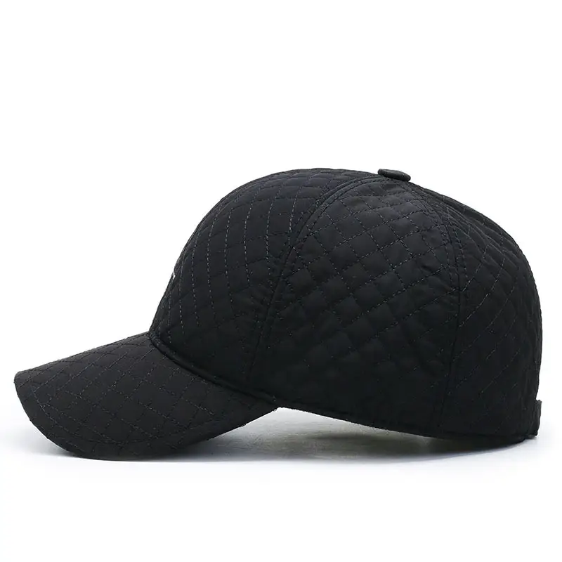 Men's 1919 Quilted Baseball Cap Grey Winter Sunshade - Image 5