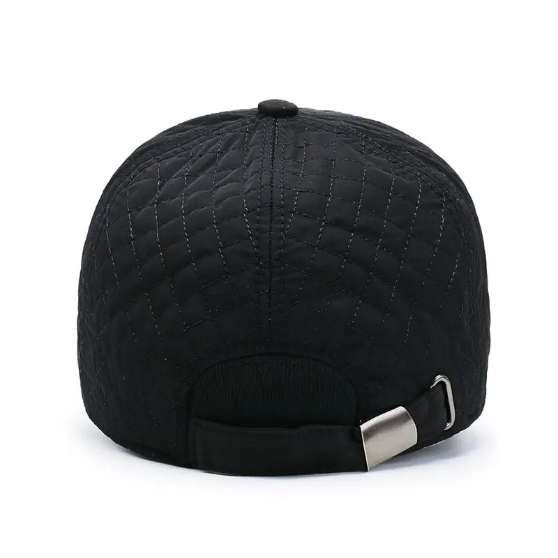 Men's 1919 Quilted Baseball Cap Grey Winter Sunshade - Image 6