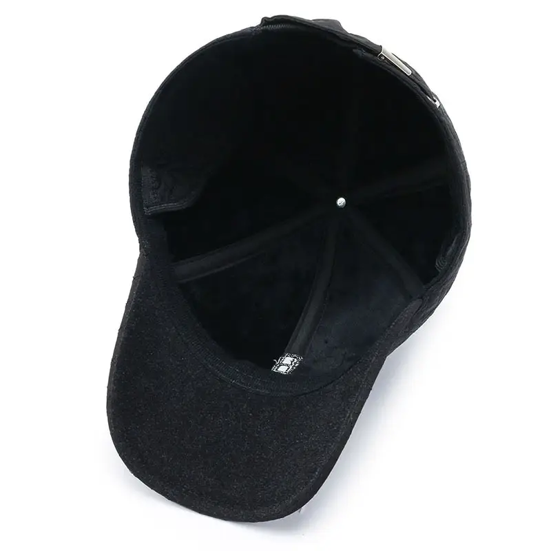 Men's 1919 Quilted Baseball Cap Grey Winter Sunshade - Image 7