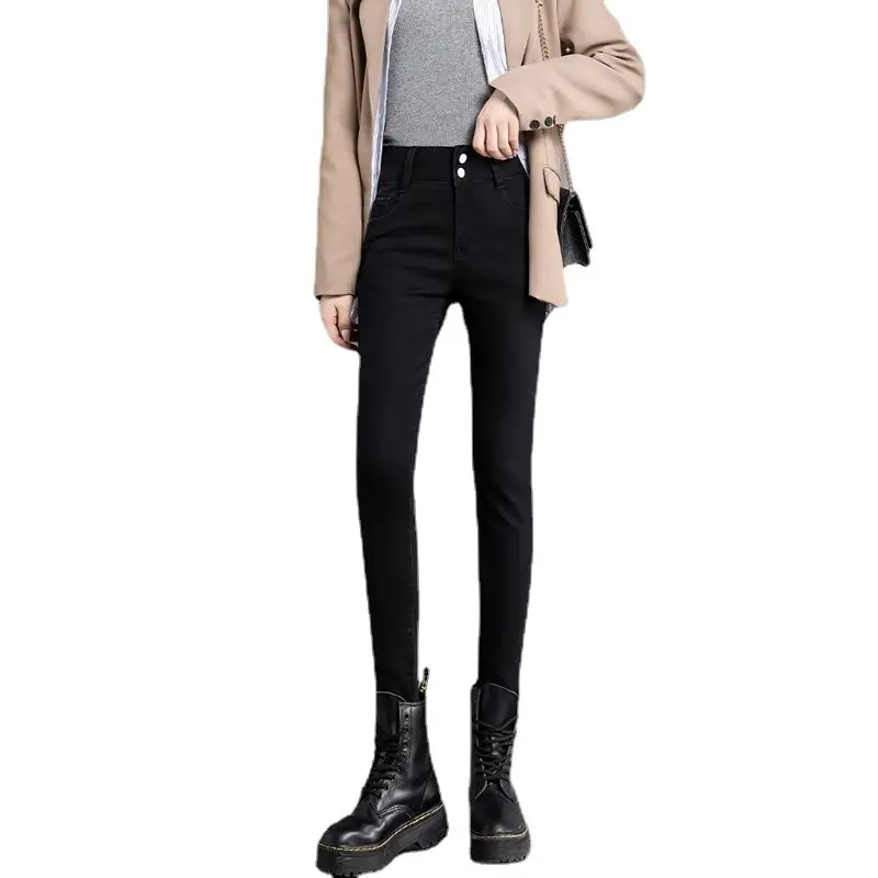 Women Slim Fit Jeans Fall Winter 2022 High Waist - Image 6