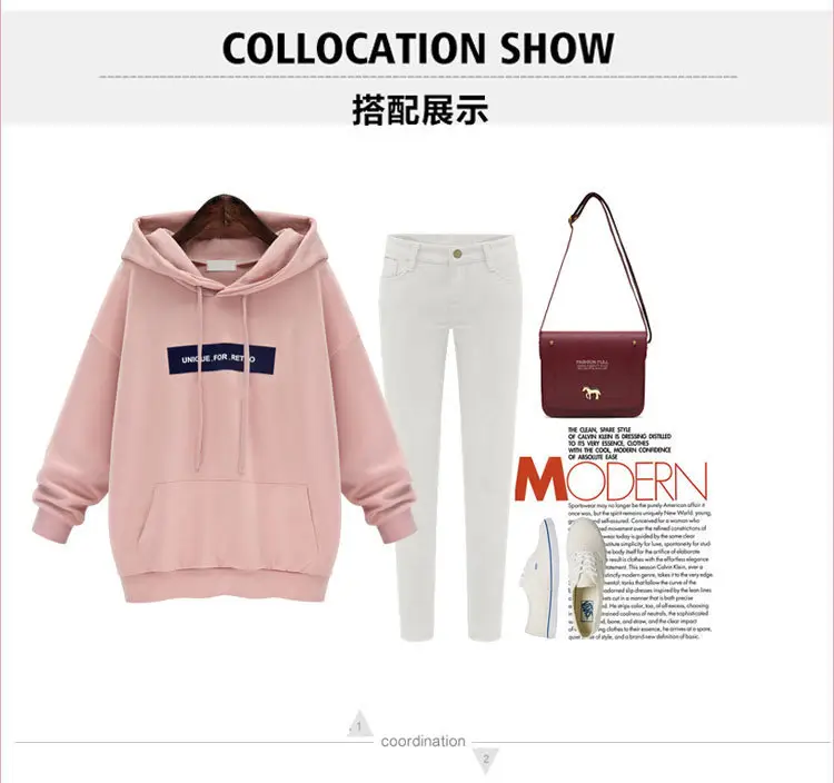2021 Women Hooded Sweatshirt Set Gray Pink Plus Size — feature 11