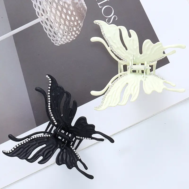 Acrylic Hair Grip Back for Women - Leopard Print & Glitter Design — feature 19