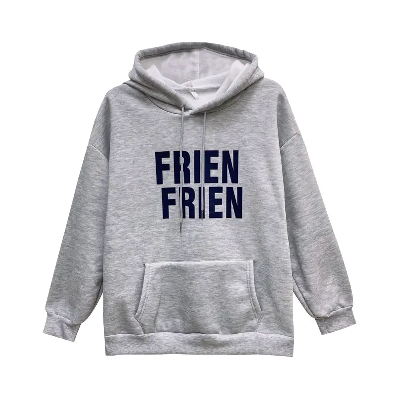 Fleece Hooded Jacket Yellow Letter Print Long Sleeve - Image 10