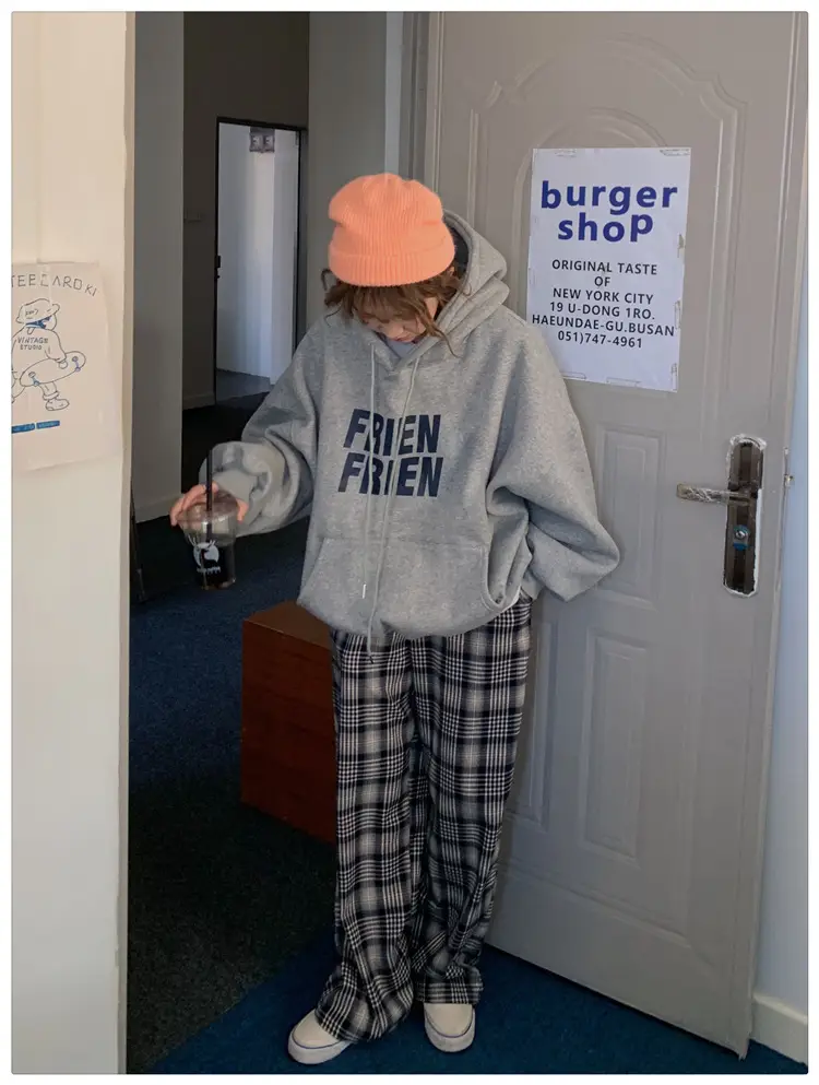Fleece Hooded Jacket Yellow Letter Print Long Sleeve — feature 22
