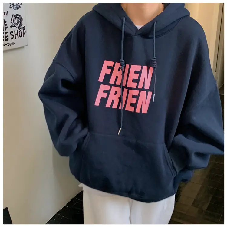 Fleece Hooded Jacket Yellow Letter Print Long Sleeve — feature 35