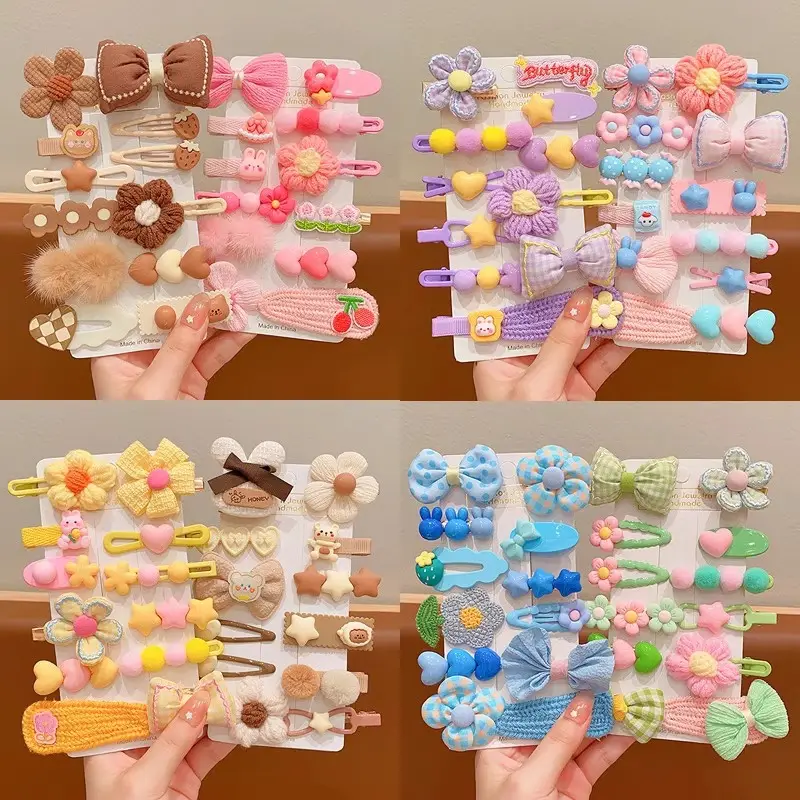 Cute Cartoon Hair Clips for Women & Kids Brown