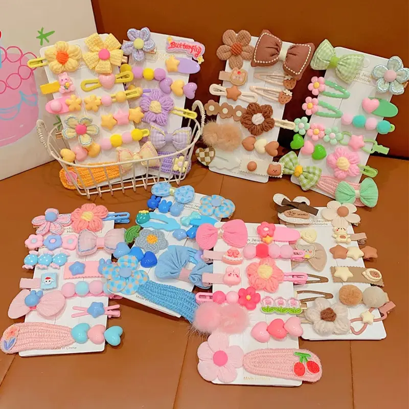 Cute Cartoon Hair Clips for Women & Kids Brown