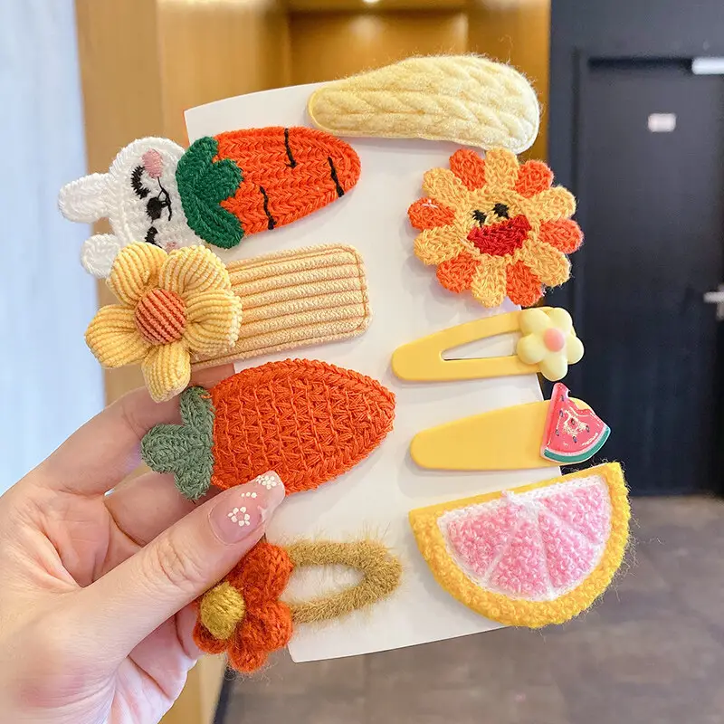 Cute Cartoon Hair Clips for Women & Kids Brown