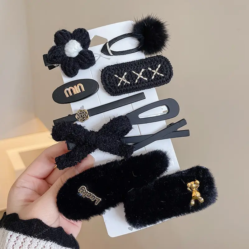 Cute Cartoon Hair Clips for Women & Kids Brown