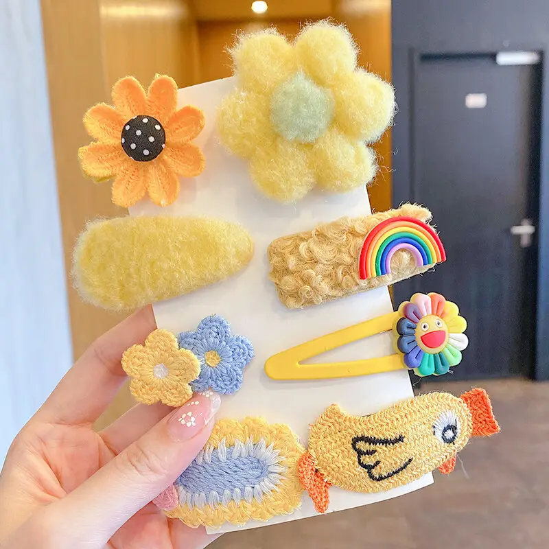 Cute Cartoon Hair Clips for Women & Kids Brown