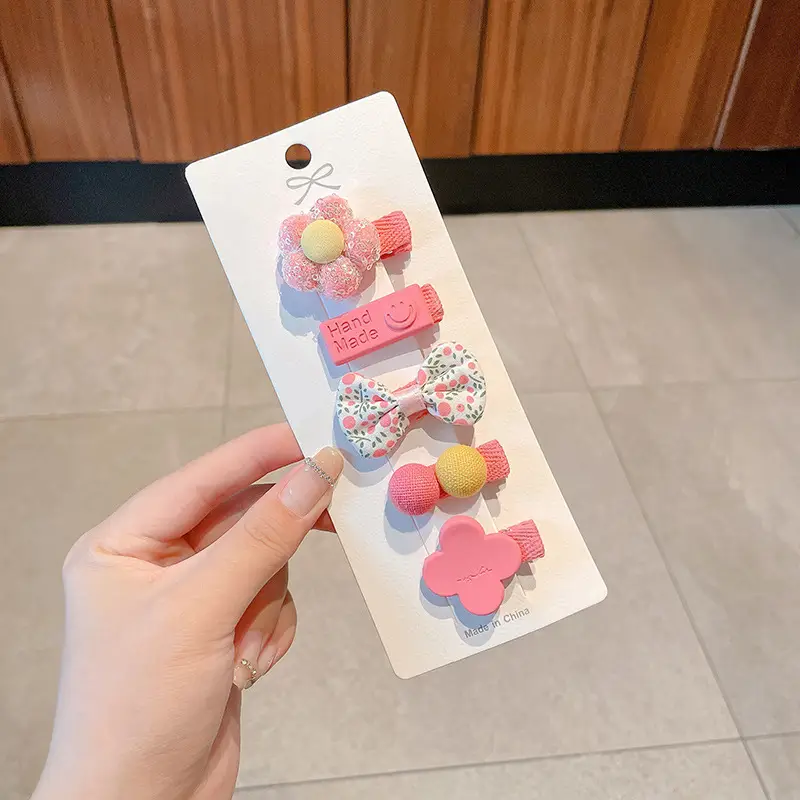 Cute Cartoon Hair Clips for Women & Kids Brown