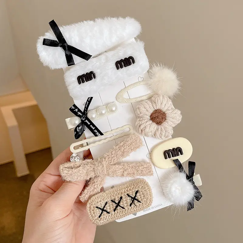 Cute Cartoon Hair Clips for Women & Kids Brown