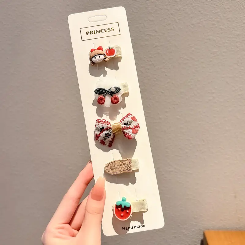 Cute Cartoon Hair Clips for Women & Kids Brown