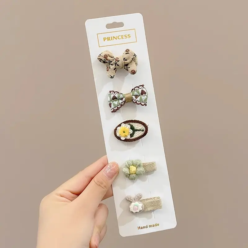 Cute Cartoon Hair Clips for Women & Kids Brown