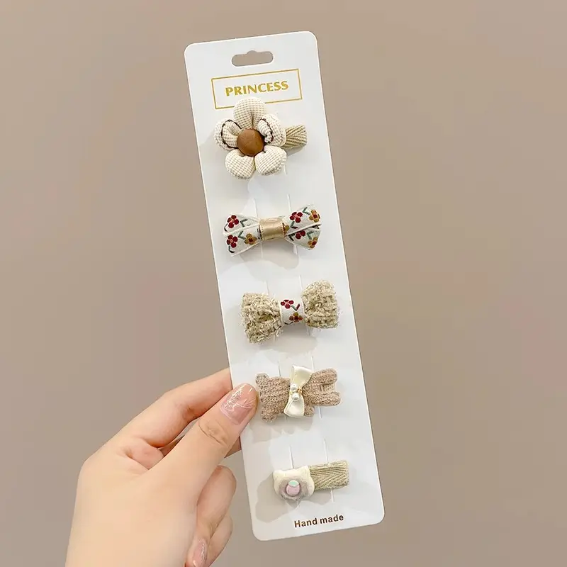 Cute Cartoon Hair Clips for Women & Kids Brown
