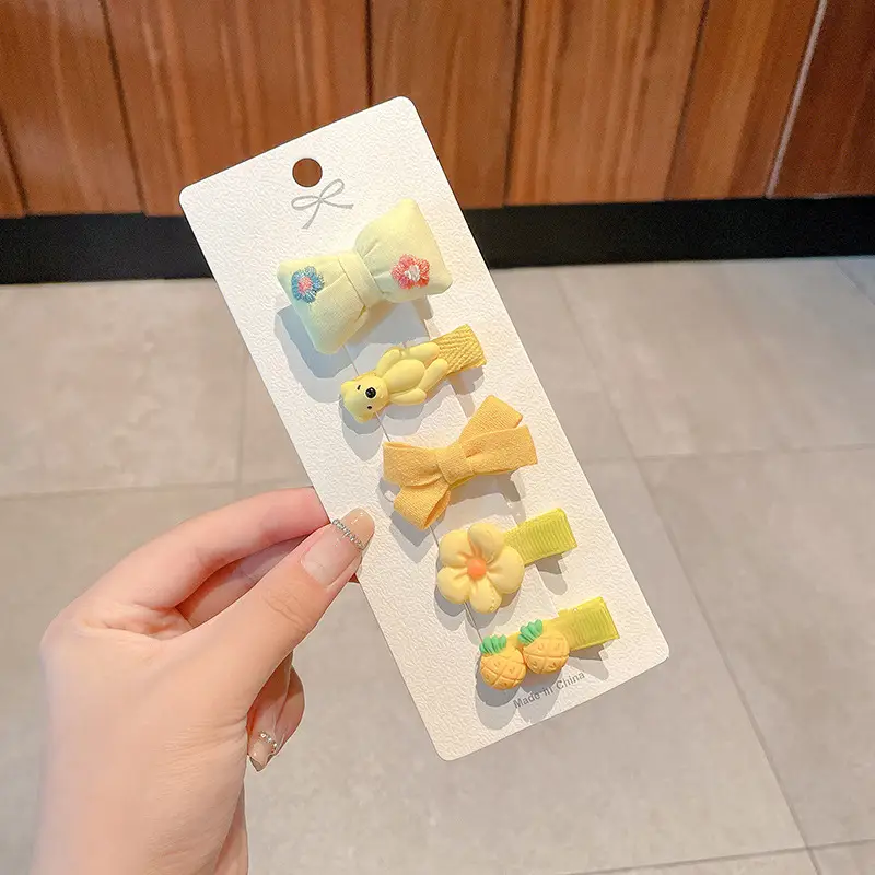 Cute Cartoon Hair Clips for Women & Kids Brown