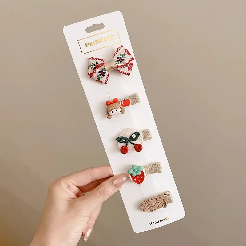 Cute Cartoon Hair Clips for Women & Kids Brown