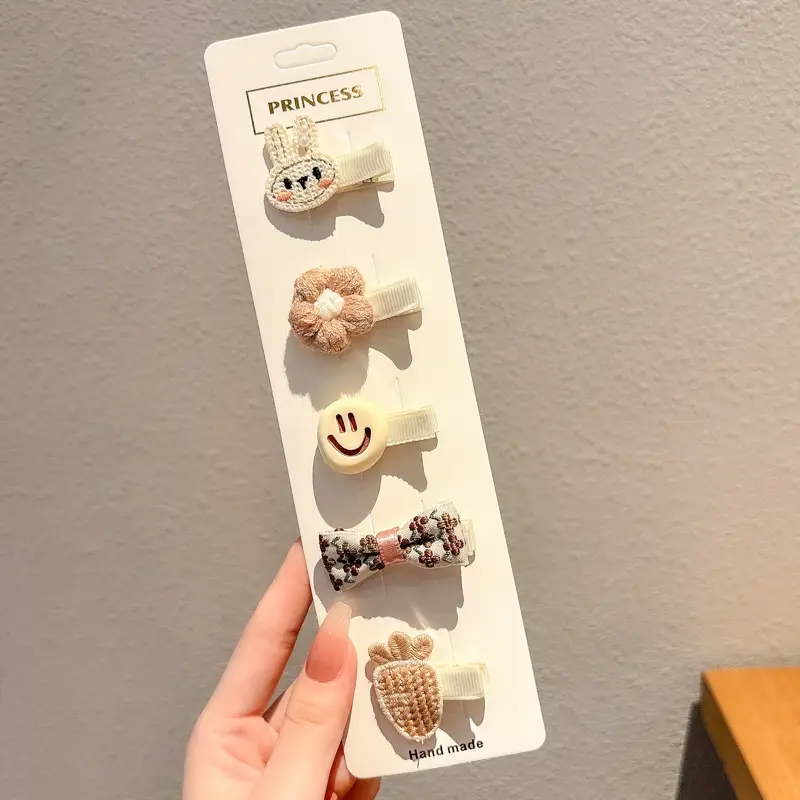 Cute Cartoon Hair Clips for Women & Kids Brown