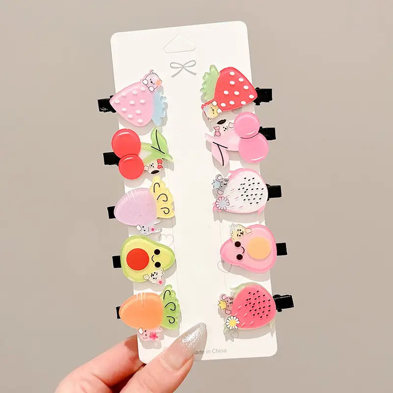 Cute Cartoon Hair Clips for Women & Kids Brown