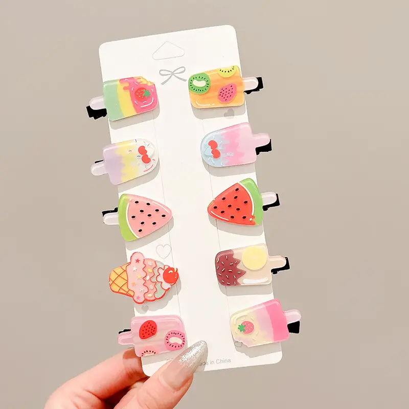 Cute Cartoon Hair Clips for Women & Kids Brown