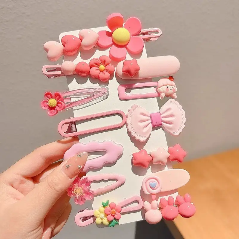 Cute Cartoon Hair Clips for Women & Kids Brown