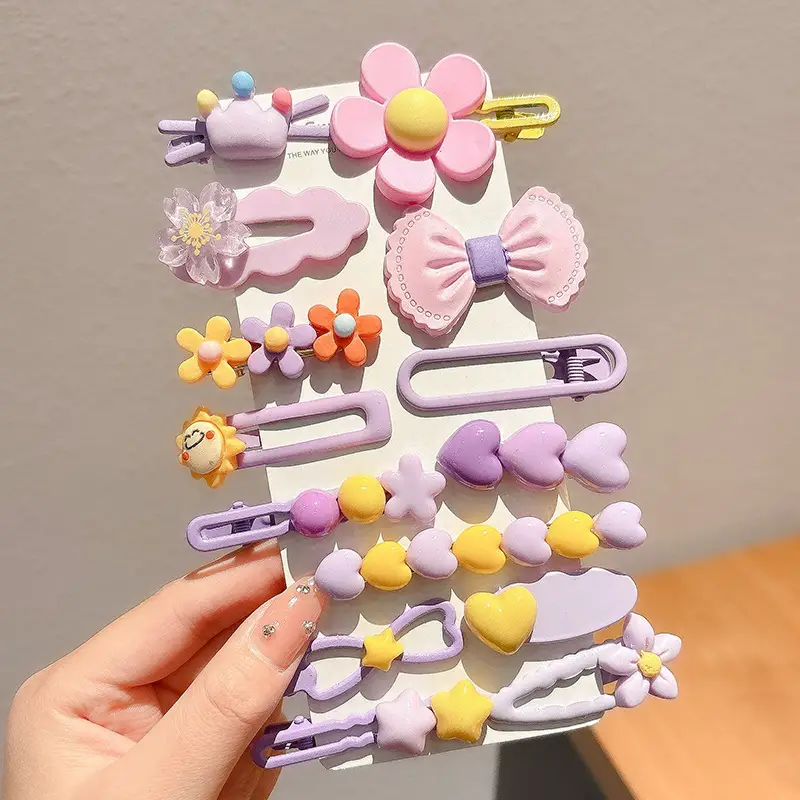 Cute Cartoon Hair Clips for Women & Kids Brown