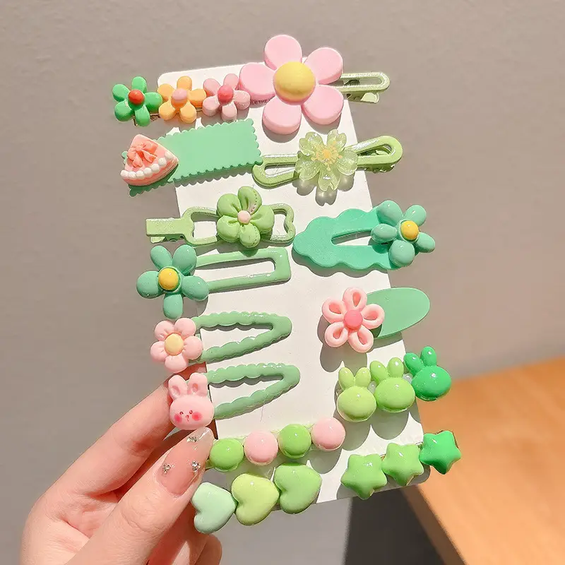 Cute Cartoon Hair Clips for Women & Kids Brown