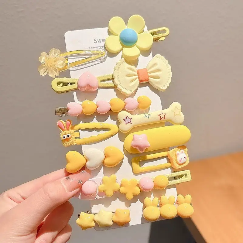 Cute Cartoon Hair Clips for Women & Kids Brown