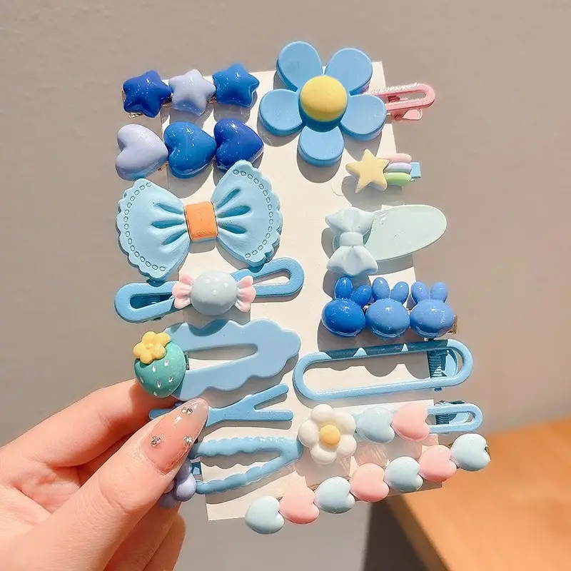 Cute Cartoon Hair Clips for Women & Kids Brown