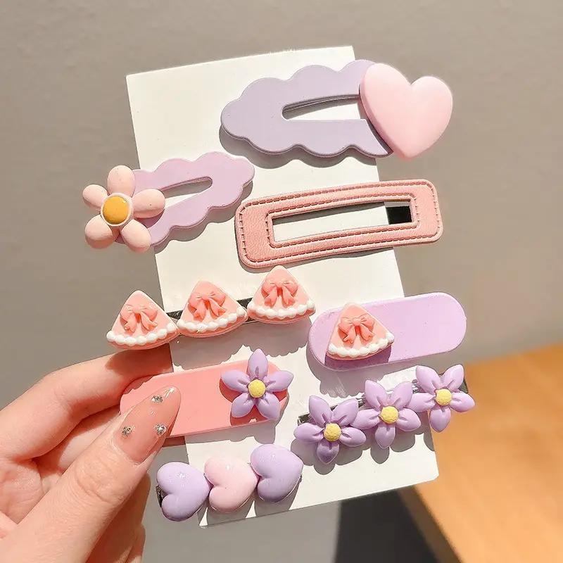 Cute Cartoon Hair Clips for Women & Kids Brown