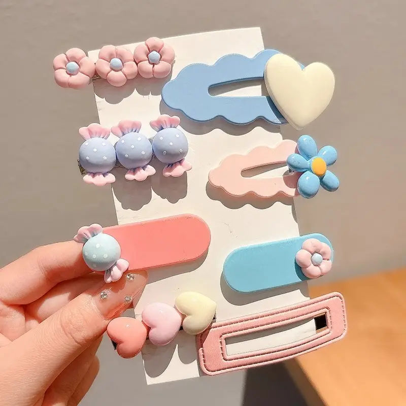 Cute Cartoon Hair Clips for Women & Kids Brown