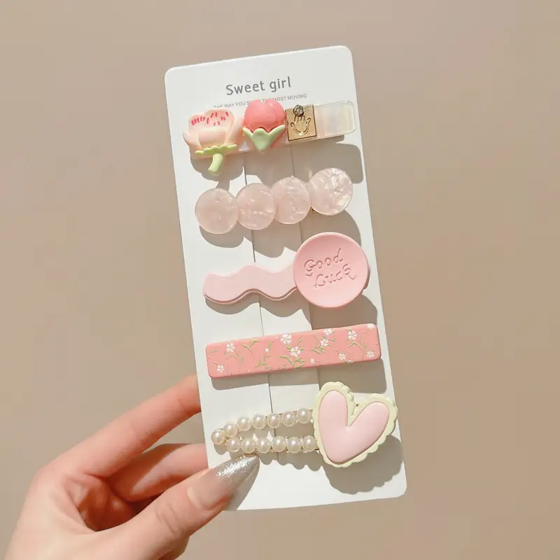 Cute Cartoon Hair Clips for Women & Kids Brown