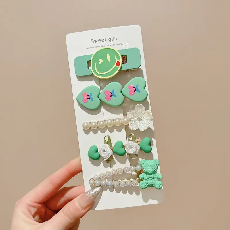 Cute Cartoon Hair Clips for Women & Kids Brown